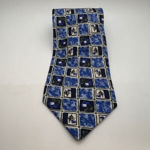 Ricci Silk Necktie Floral Print Blue Patterned‎ Designer Tie Made in Italy